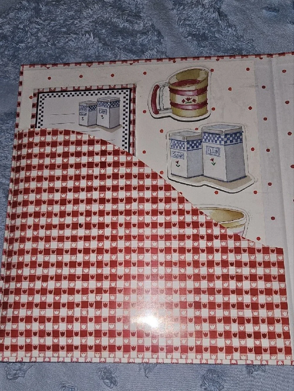 Betty Crocker Red and White Gingham Recipe Keeper Binder